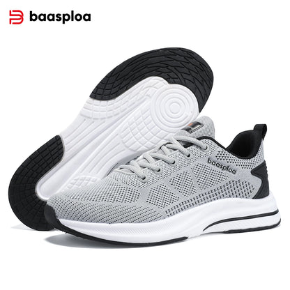 Ténis de corrida para homem Baasploa – Ténis casuais de malha, leves e de design, para corrida, respiráveis, com atacadores, para caminhada desportiva