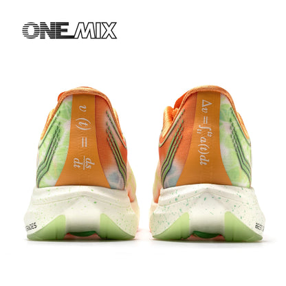 ONEMIX New Nylon Carbon Board Marathon Running Racing Shoes Shock-relief Professional Stable Support Ultra-light Rebound Sneaker