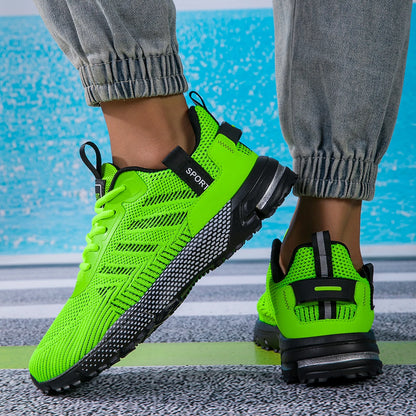 Men Running Shoes Lightweight Breathable Jogging Sport Shoes Male Lace-up Fashion Comfort Non-slip Casual Sneakers Man