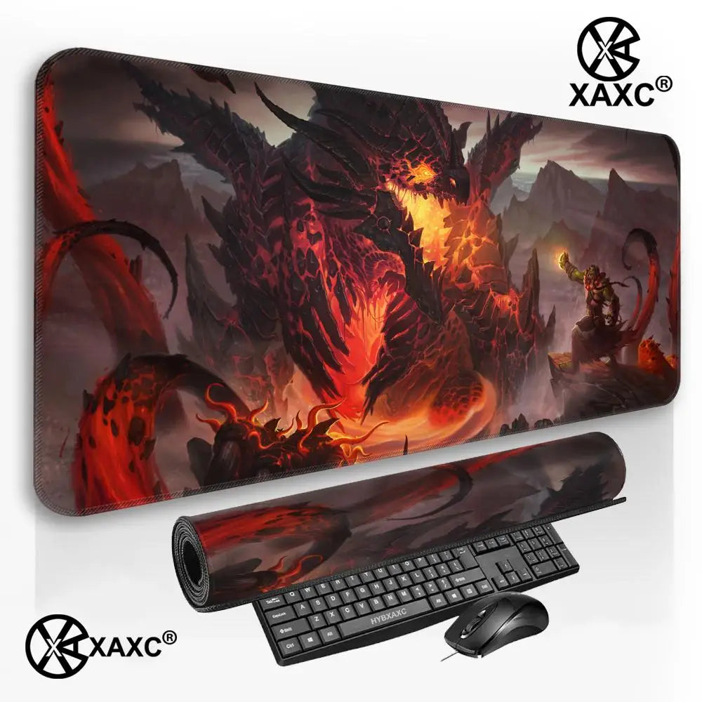 Lich King World Of Warcraft XAXC podloga za miša, velika podloga za tipkovnicu i miš za radni stol, neklizajuća gumena gaming podloga za miša, podloga za miš za prijenosno računalo