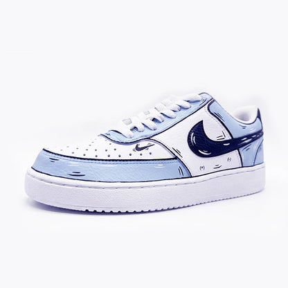 Custom Sneakers Custom Sneakers NIKE COURT VISION  Messy Line Design Couple Matching Shoes Unisex Low-Top Skate  retro shoes