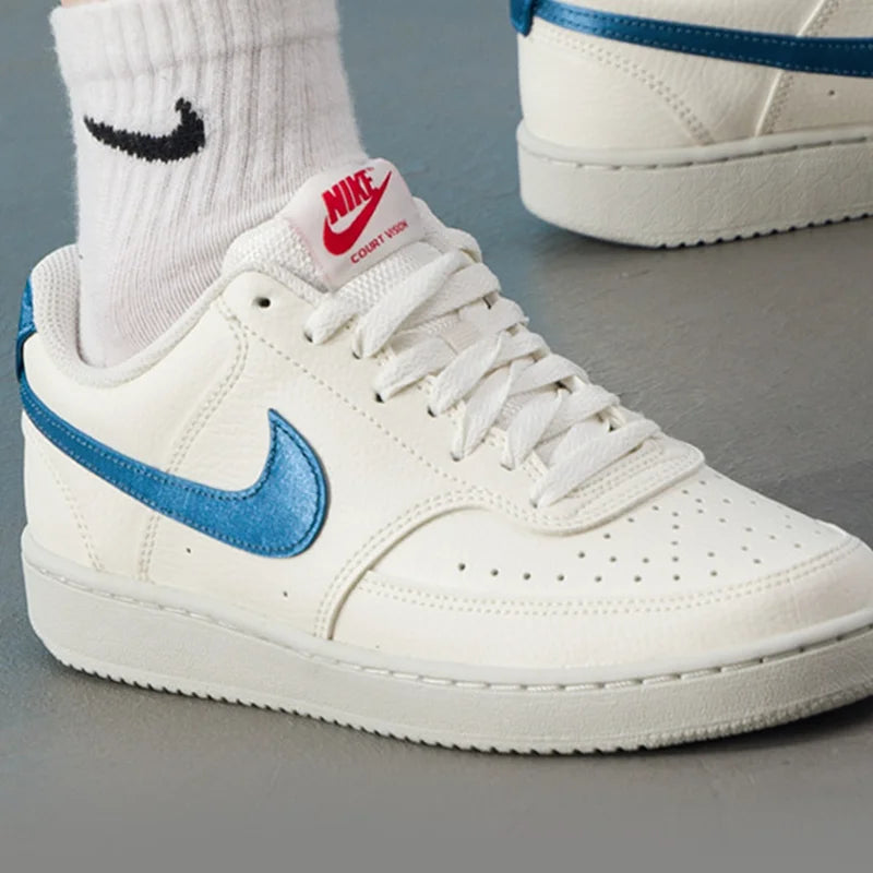 Authentic Nike Court Vision Low Women's Minimalist Versatile Outdoor Breathable Casual Sneakers IM7799-133
