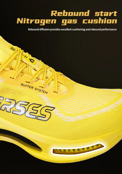 CIERSES Men's Carbon Plate Running Shoes Nitrogen Air Cushion Shock Absorption Stable Training Sports Shoes