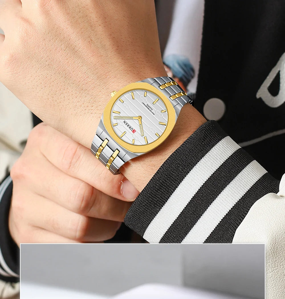 CURREN Top Luxury Brand Quartz Watch Men Stainless steel Strap Military Watches 30ATM Waterproof Wristwatch Relogio Masculino