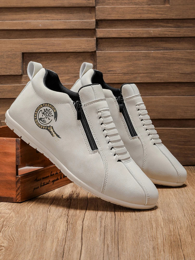 Men's Lightweight Casual Shoes Outdoor Entertainment Skateboarding Daily Walking Driving Shoes Comfortable Breathable Slip-On