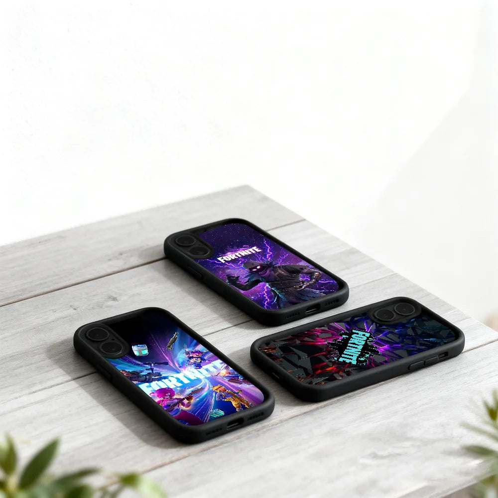 Game F-Fortnite Survival phone case For iPhone 11 12 13 14 15 16 17 Max Pro Plus Air Mini Lens Protective Black Soft Shell