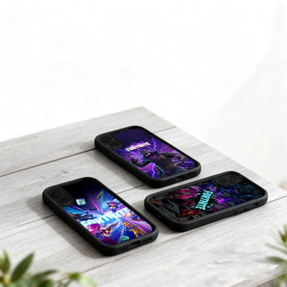 Game F-Fortnite Survival phone case For iPhone 11 12 13 14 15 16 17 Max Pro Plus Air Mini Lens Protective Black Soft Shell