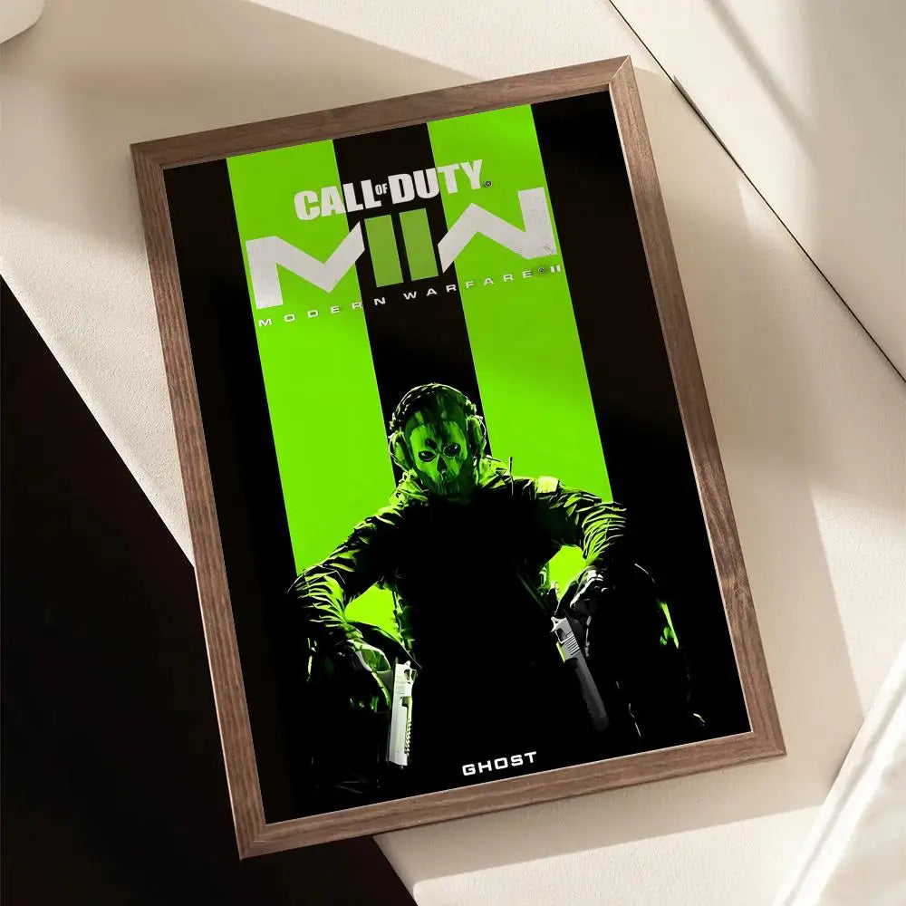 Самозалепващи се стенни стикери Call of D-DUTY с геймърски постер, HD стенен декор за спалня, дневна, домашна декорация и подарък
