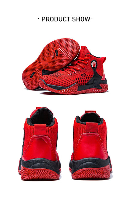Large Size High Top Sports Shoes Men's Casual Breathable Comfortable Thick Bottom Basketball Shoes Running Shoes