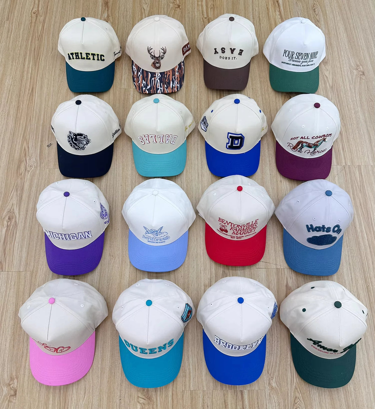 Custom Logo and Color Baseball Caps Wholesale Structured A Frame 100% Cotton Gorras Baseball Sport Hats