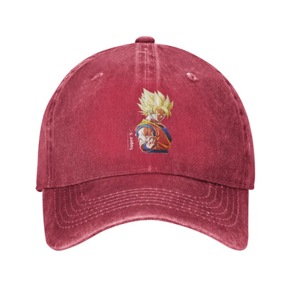 Dragon Ball Goku’s Saiyan Saga Baseball Cap Vintage Distressed Washed Snapback Cap Men Women Outdoor Running Golf Gift Hats Cap, Produit gaming premium Fraquane