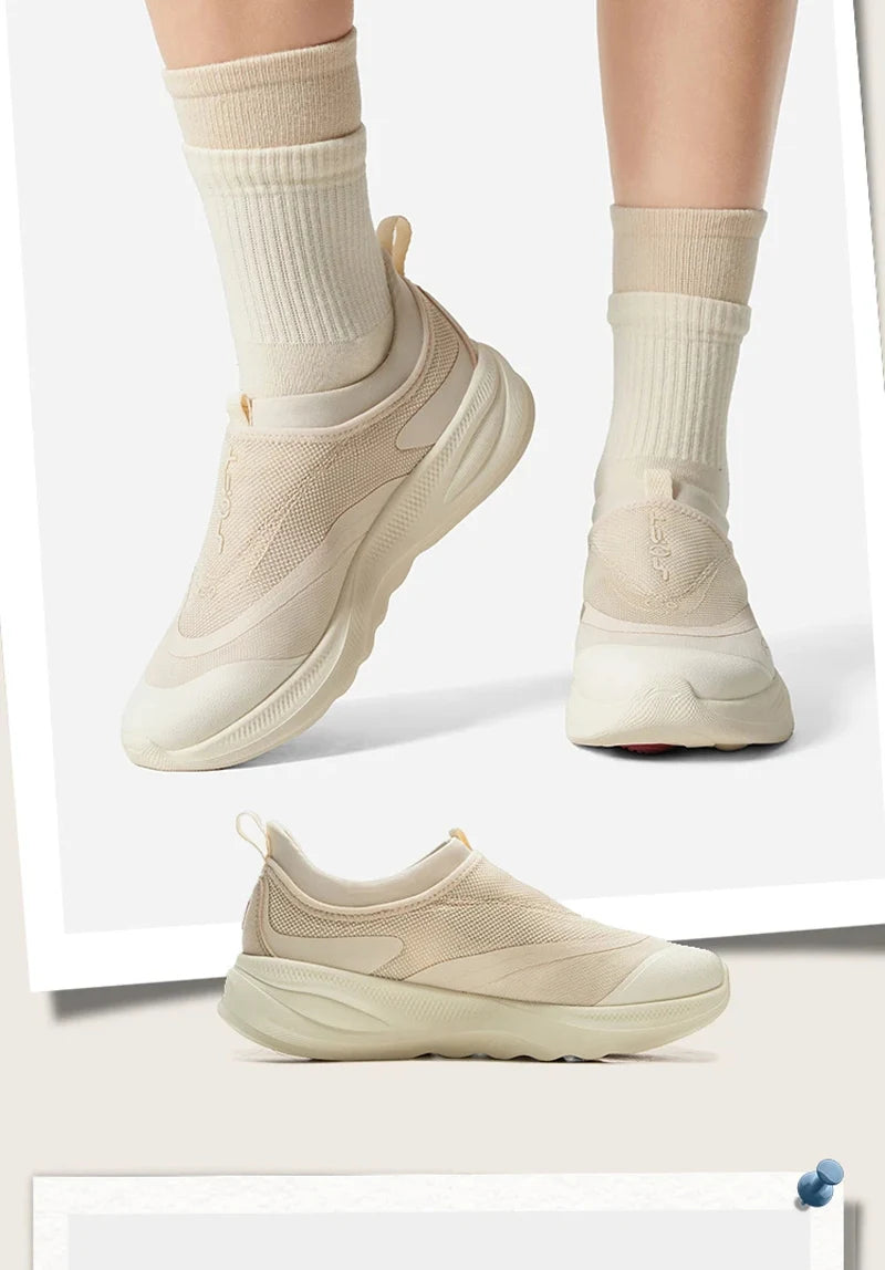 Li-Ning Women's SOFT GO 2 Slip-on Casual Walking Shoes COMFOAM Breathable Flexible LiNing Comfortable Sports Sneakers AGLV006