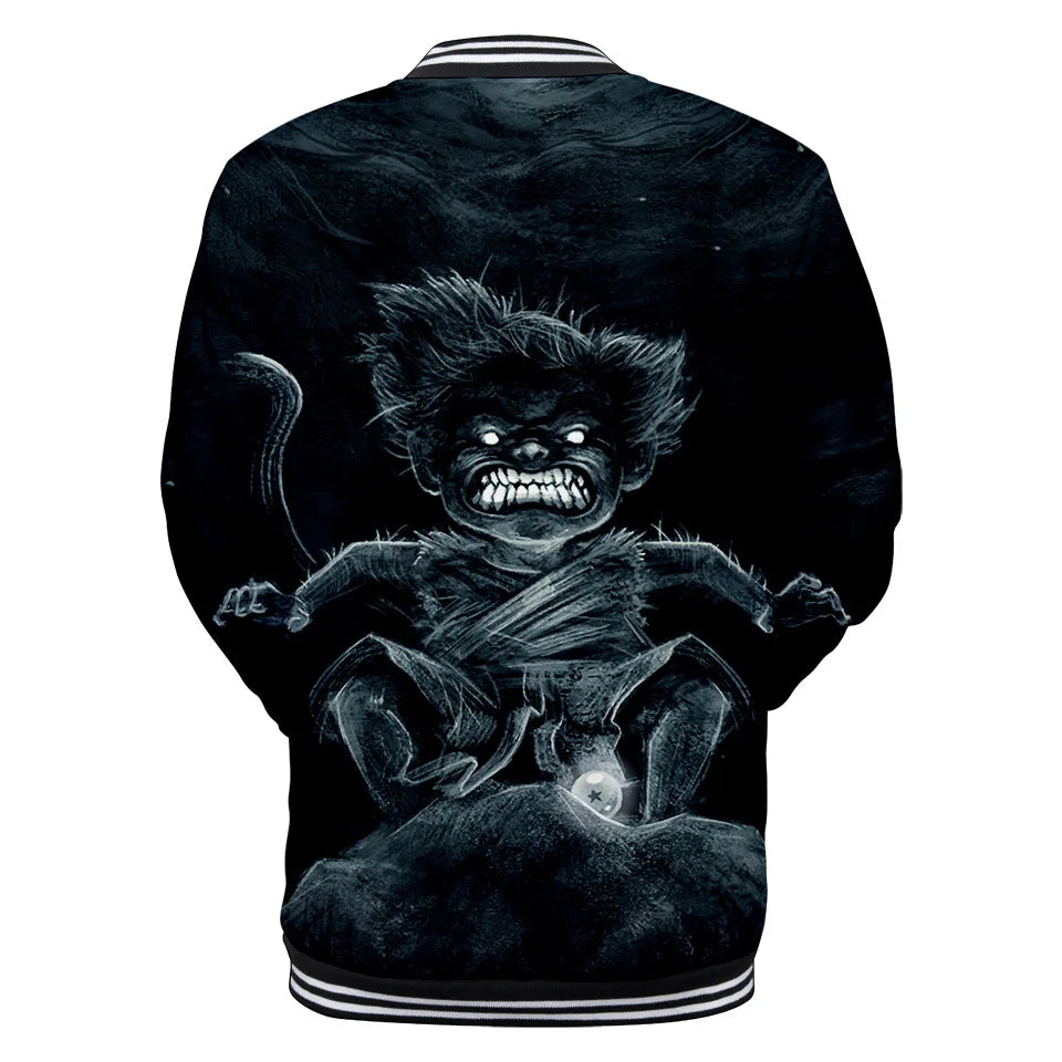 New Japanese Anime Dragon Ball Z Varsity Jacket Autumn Casual Sweatshirt Hoodie Coat Jacket Brand Baseball Jacket