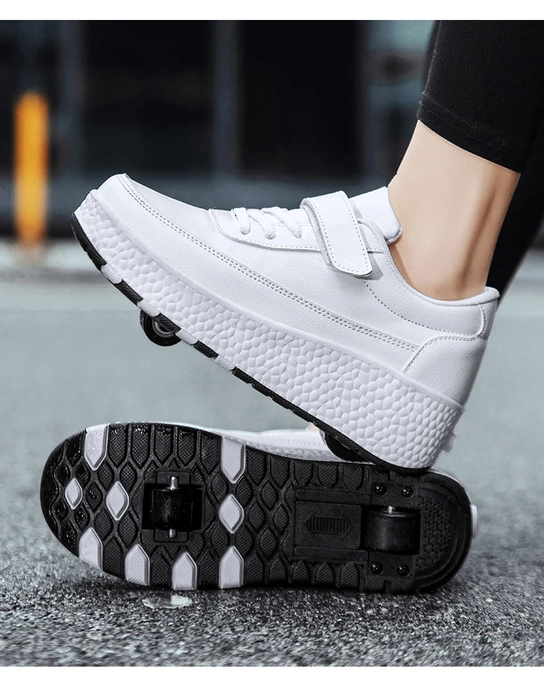 Fashion flashing roller skates shoes High quality roller skates boys and girls size 27-43   wheel sneakers