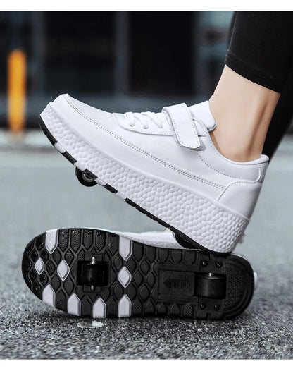 Fashion flashing roller skates shoes High quality roller skates boys and girls size 27-43   wheel sneakers