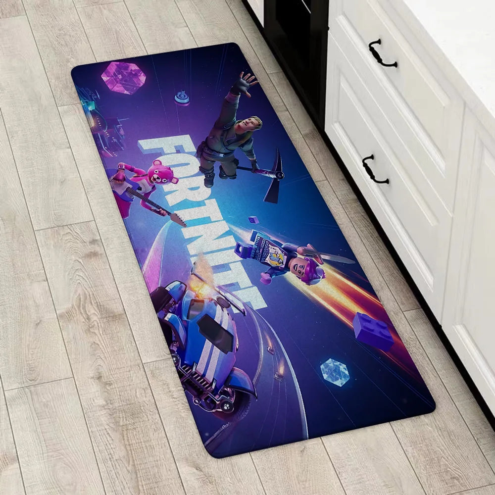 Fortnites Gaming-Eingangstür-Fußmatte, rutschfester Küchenteppich, Teppich für Wohnzimmer, Balkon und Badezimmer, Fußmatte, Bodenmatten, Teppich