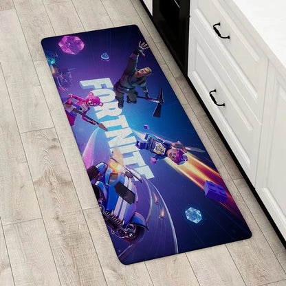 Fortnites Gaming-Eingangstür-Fußmatte, rutschfester Küchenteppich, Teppich für Wohnzimmer, Balkon und Badezimmer, Fußmatte, Bodenmatten, Teppich