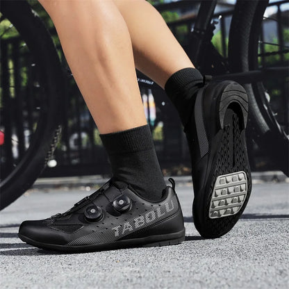 Lock-Free Cycling Shoes Flat Pedal Shoes Men Bike Cleat Sneaker MTB Bicycle Biking Women Breathable Indoor Boots