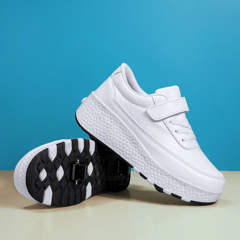 Fashion flashing roller skates shoes High quality roller skates boys and girls size 27-43   wheel sneakers