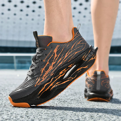 Men Women Ultra Light Carbon Plate Running Shoes Breathable Mesh Upper Soft Midsole Rubber Outsole for Running Training Sneakers