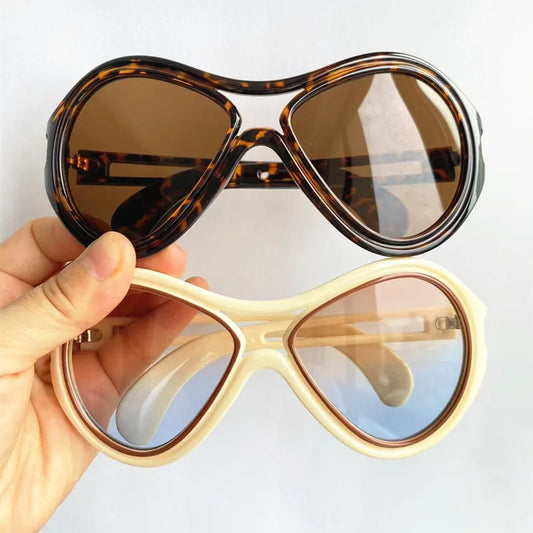 NEW Sunglasses Unisex Sun Glasses Anti-UV Spectacles Oversize Frame Eyeglasses Personality Ornamental Simplity Google