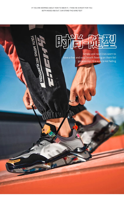 Luxury Men's Sneakers Casual Breathable Trainer Race Fashion Loafers Running Shoes for Male Tenis