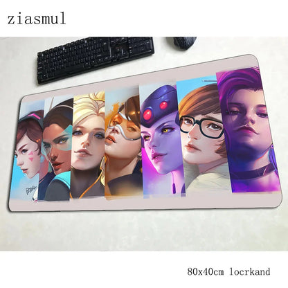 Tapete de rato Overwatch 800x400x3mm — bestseller, tapete gaming grande para rato e teclado, acessórios gaming para PC gamer