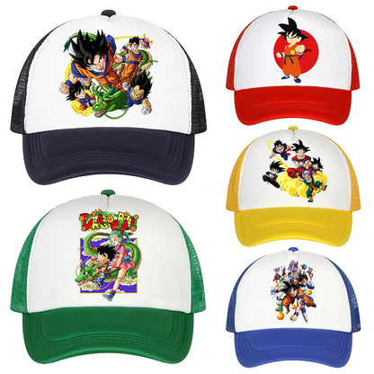 Dragon Ball Peaked Cap for Boy Goku Anime Print Hat Kid & Adult Caps Breathable Summer Hats Fashion Cartoon Costume Matching Hot