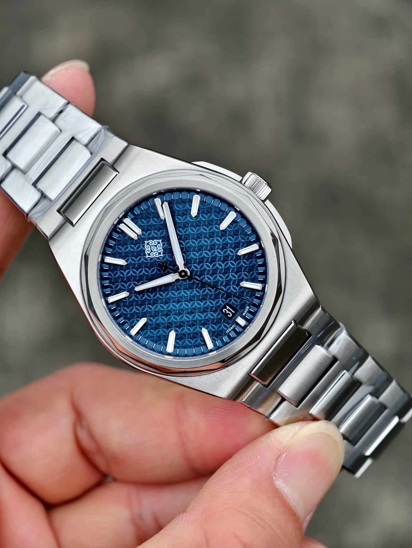 IX&DAO 2026 New Warrior 37mm Men's Automatic Mechanical Watch Blue Miyota 9015 Sapphire Stainless Steel Waterproof 10Bar