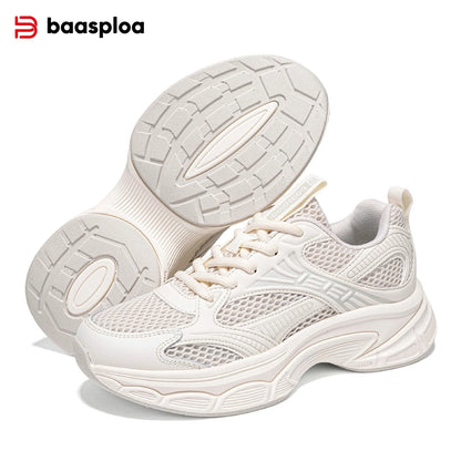 Baasploa Women Running Shoes Fashion Lightweight Mesh Non-slip Jogging Sneaker Female Outdoor Breathable Colorful Casual Shoes
