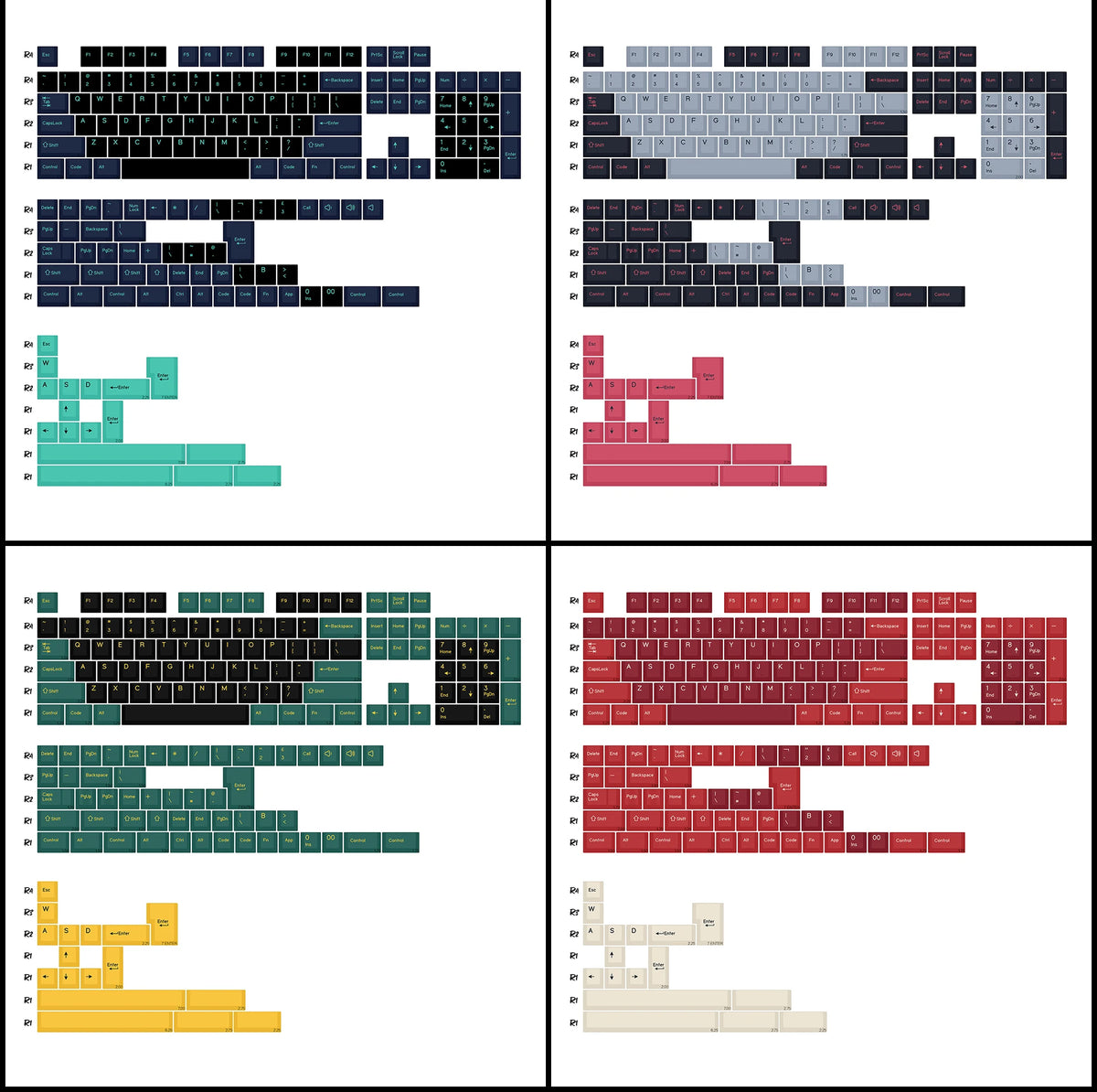 KBDiy GMK MarrsGreen Keycap teclas ISO de PBT double shot con perfil Cherry para kit DIY de teclado mecánico gamer Gaming Point KeyCap