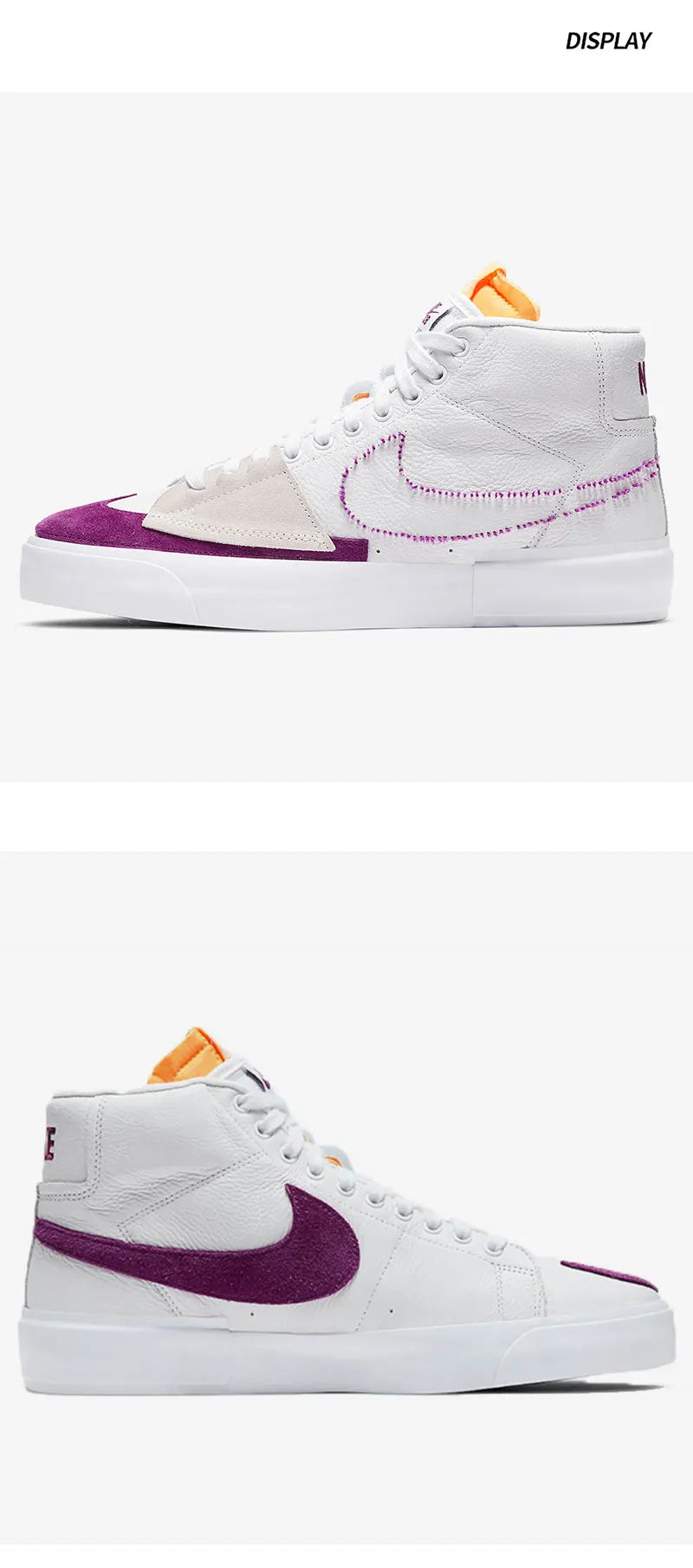 Oryginalne buty skateboardowe Nike SB BLAZER ZOOM dla mężczyzn i kobiet, o średniej wysokości cholewki, model DA2189-100