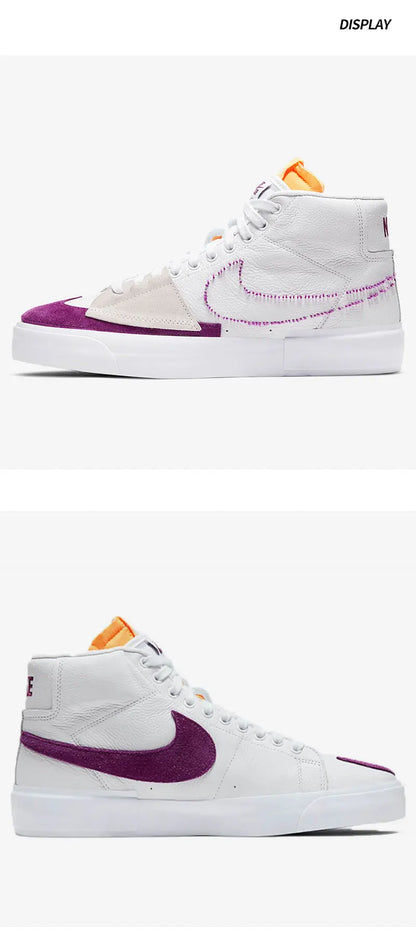 Oryginalne buty skateboardowe Nike SB BLAZER ZOOM dla mężczyzn i kobiet, o średniej wysokości cholewki, model DA2189-100