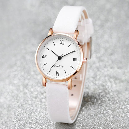 Fashion Small Dial Women Watches Simple Leather Strap Ladies Quartz Wristwatch Reloj Mujer Girls Clock Gift（Without Box）