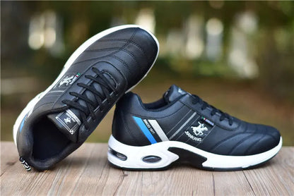Baskets en cuir pour homme Chaussures décontractées et polyvalentes Chaussures de course d'extérieur antidérapantes Chaussures de skate tendance pour homme Zapatos Homme