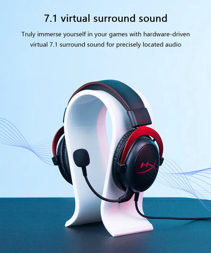 HyperX Cloud II Gaming Headset Hi-Fi 7.1 Surround Sound/Detachable Mic/USB Sound Card For PC PS Cloud 2 Wired Gaming Headphone