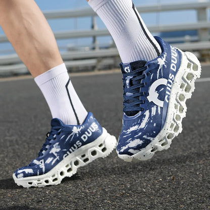 Męskie buty sportowe amortyzujące, do joggingu, antypoślizgowe, z oddychającą siateczką, z miękką podeszwą, do biegania, na świeżym powietrzu, do fitnessu, sznurowane buty sportowe