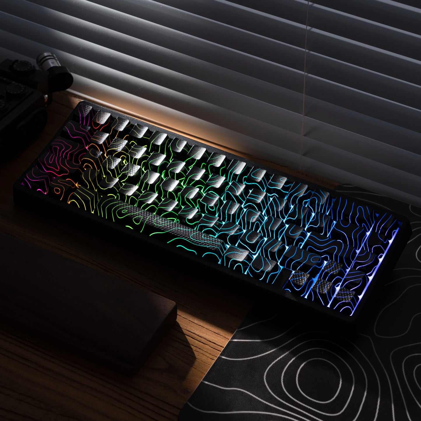 Teclado mecânico XVX M67 JadeStone com teclas IMD-Tech, hot-swappable, gasket, tri-mode, RGB personalizado, sem fios, 65%
