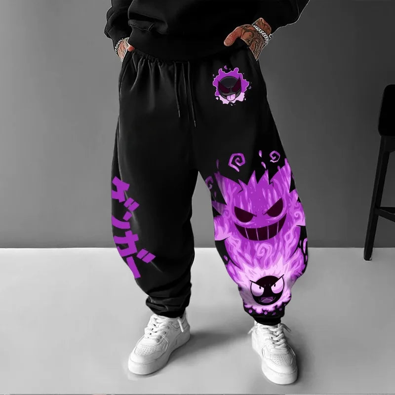 Pokémon Anime Peripheral Joint Sweatpants 2025 Summer/Autumn New Large Casual Street American Hip Hop Daily Loose Cotton Pants