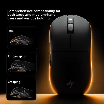 Bezprzewodowa mysz gamingowa Bluetooth ATK Dragonfly A9, ergonomiczna konstrukcja, szybka reakcja, PAW3950 Ultra, 800mAh, lekka, 8KHz, e-sportowa