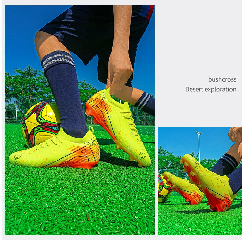 New Men's Football Boots Wholesale Cleats Non-Slip Sneakers Training Soccer Shoes Top Quality FG Drop Shipping Unisex Adult