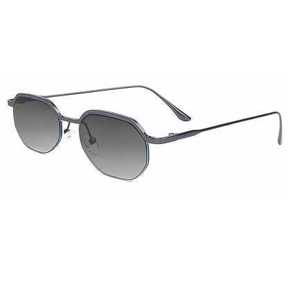 Caterside New Retro Small Frame Sunglasses Men's Polygonal Lenses Sun Glasses Women Business Travel Party Eyewear Summer Style