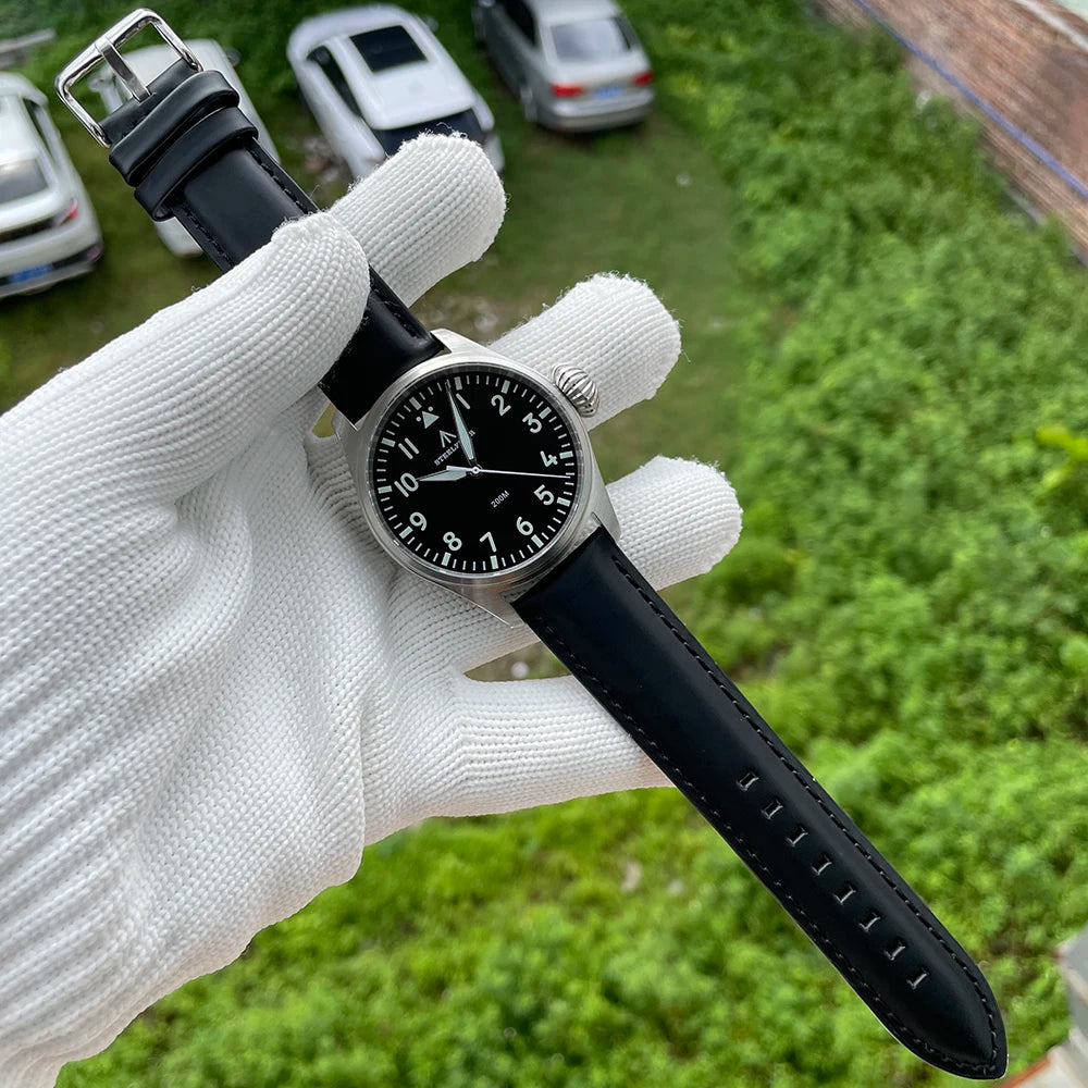 STEELFLIER Official SF743 Quartz Pilot VH31 Steel Strap Onion Crown 20Bar Waterproof Sapphire Crystal Luxury Dive Luminous Watch
