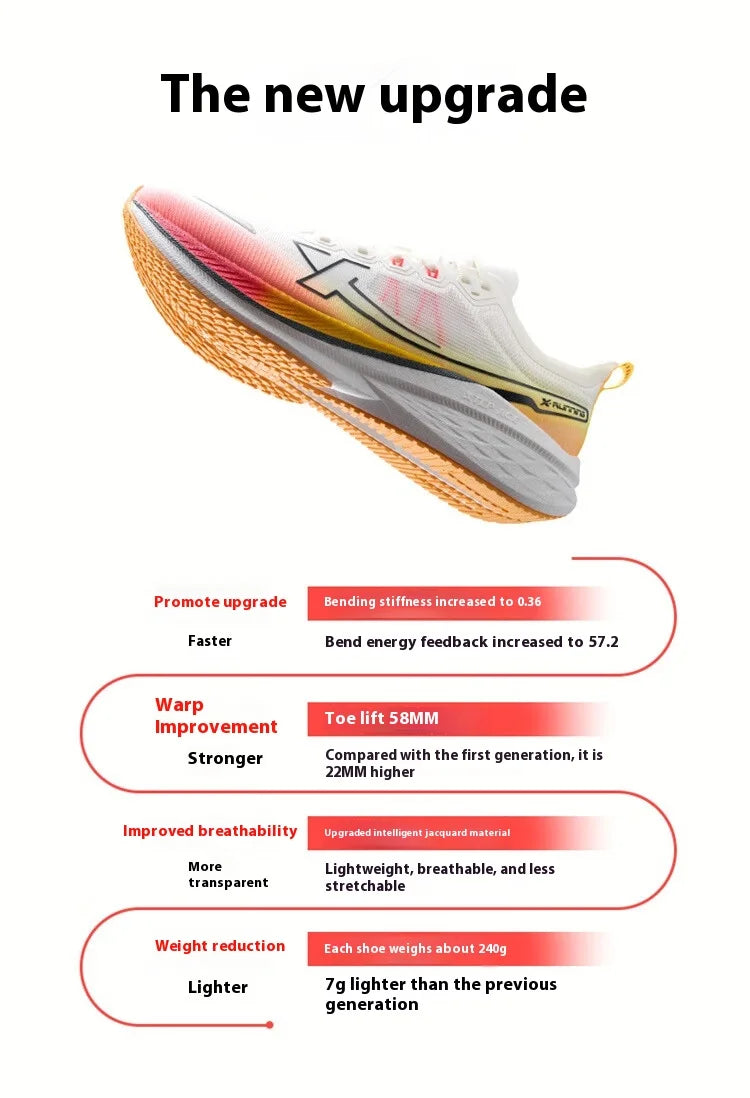 Pánské běžecké boty Xtep Five Speed 2.0 – pohodlné podzimní sportovní boty na jogging s tlumením, tenisky 876319110001