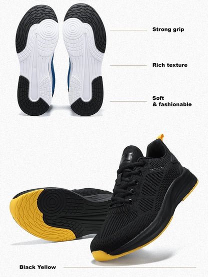 Baasploa Men Running Shoes Brand Male Designer Mesh Casual Sneakers Lightweight Lace-Up New Male Outdoor Sports Tennis Shoe