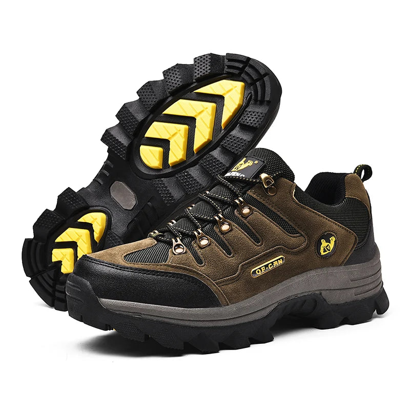 Winter Casual Shoes Men Leather Comfortable Walking Shoes Autumn Classic Outdoor Sneakers Women High Top Hiking Sneakers Lace Up