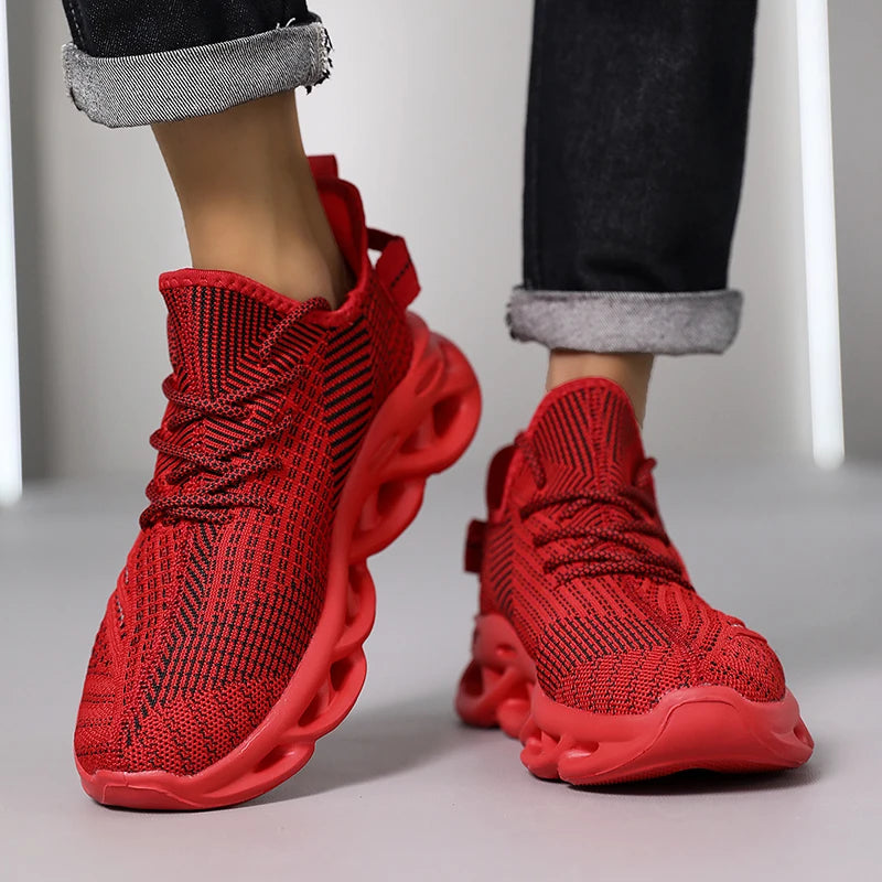 New Running Sneakers Newest Breathable Comfort For Women Low Top Large Size Men's Sports Increase Shoes Mesh Jogging Casual