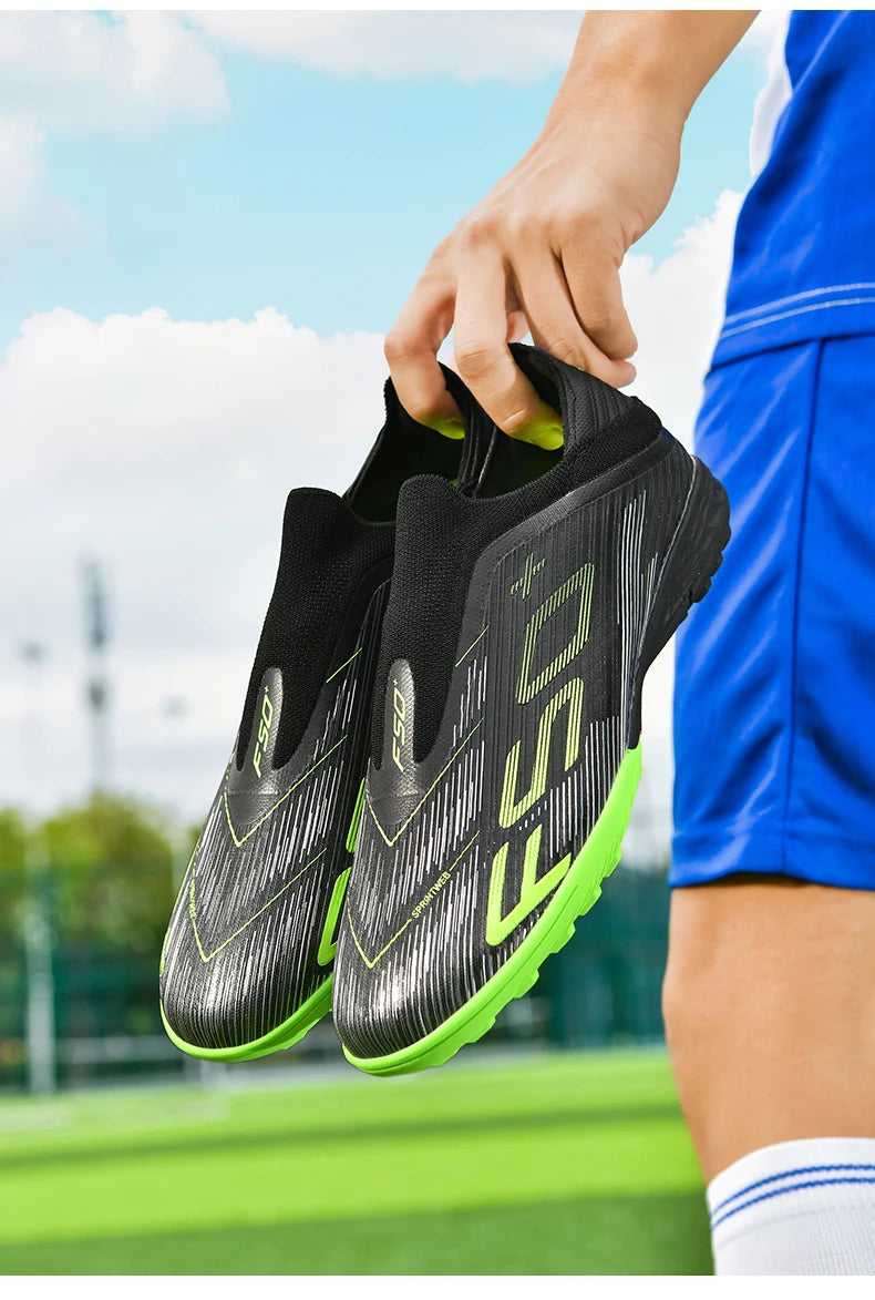 New Men Soccer Shoes High-quality Cleats Football Boots Sneakers Hot-selling Indoor Futsal Non-Slip Match Grass High-top Outdoor