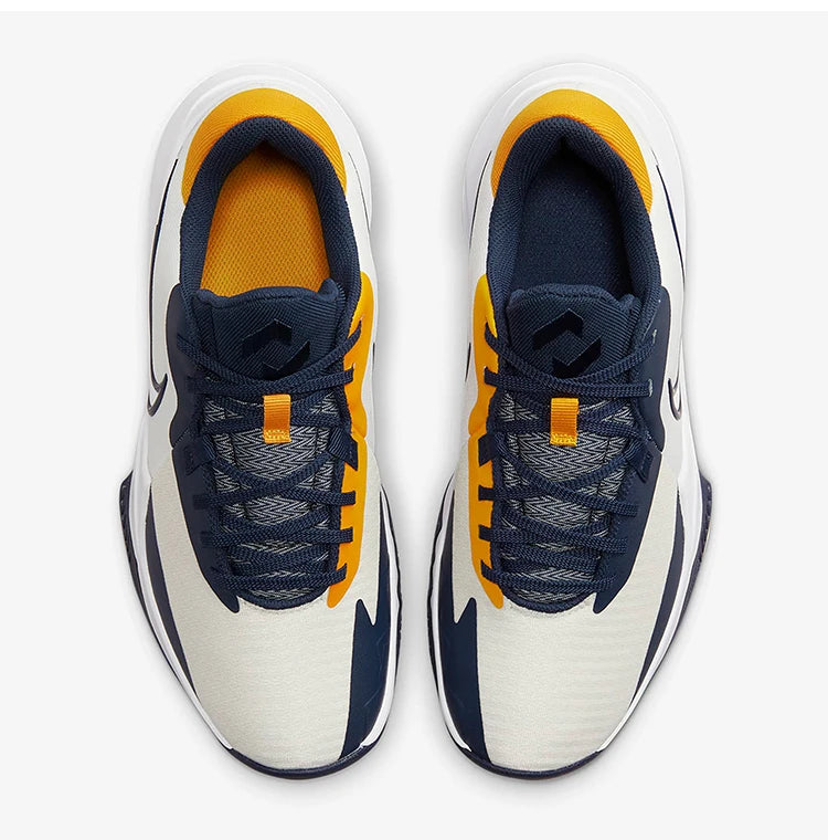 Sapatilhas de basquetebol Nike Precision 5 genuínas para homem, cano baixo DD9535-101