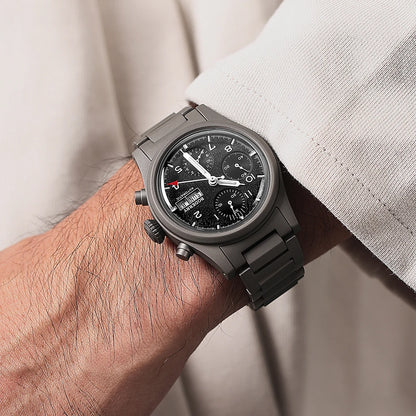 Boderry Chronograph Watch LANDMASTER Titanium Automatic mechanical Field Watches Outdoor Sport Waterproof Dive Wristwatch Men
